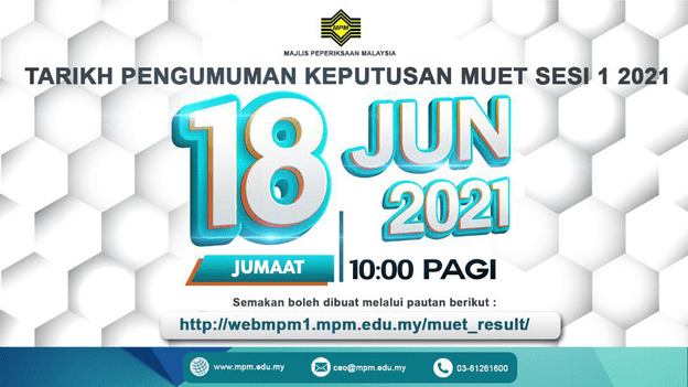 Semakan Keputusan Muet 2021 Sesi 1 2 3 Online Sms