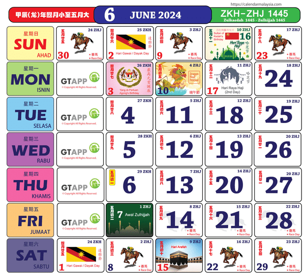 Kalendar Kuda 2024 Cuti Umum Dan Cuti Sekolah Malaysia