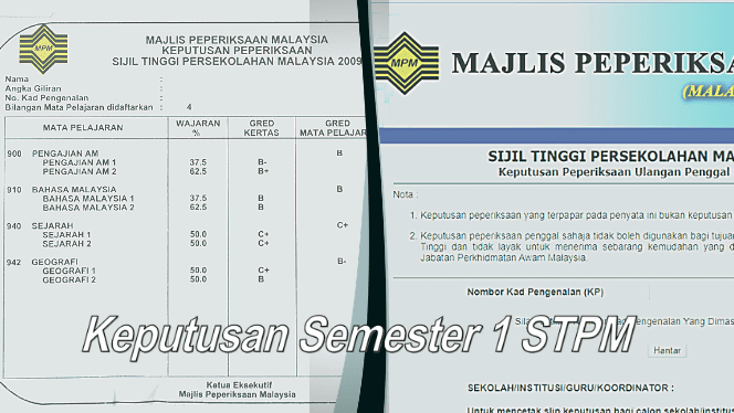 Semak keputusan stpm 2021