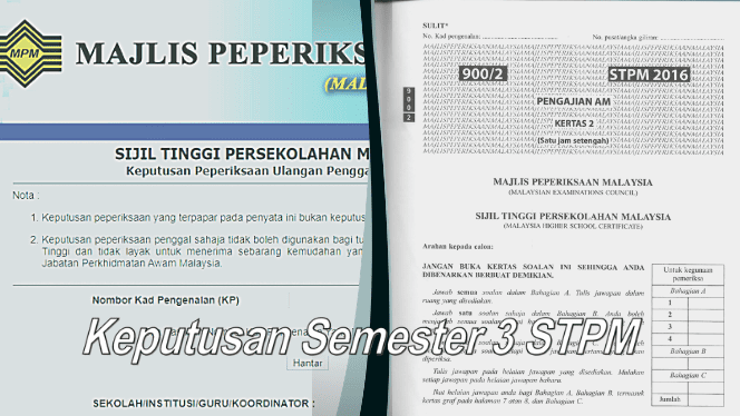 Keputusan stpm sem 3 2021