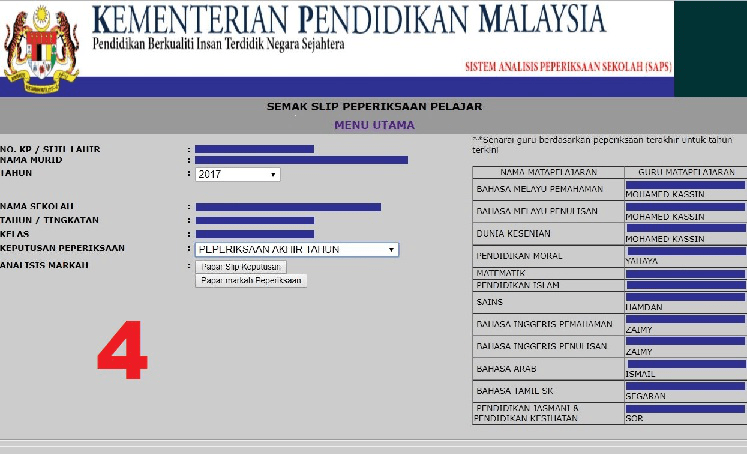 Saps Ibu Bapa Pelajar 2021 Sistem Analisis Peperiksaan Sekolah