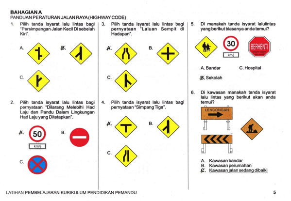 Contoh Soalan Ujian Komputer Jpj Kpp Test Lesen Memandu